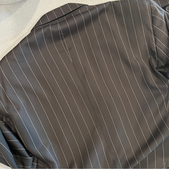 Gianfranco Ferre Mens Three Button Blazer Jacket Brown Size 42R Stripes - Picture 11 of 12